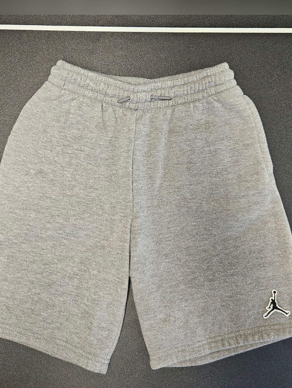 Jordan Kids L 12-13Y Gray Fleece Shorts Jumpman Logo